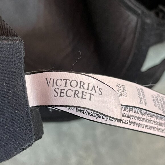 Victorias Secret Women Y2K Body Angel Sexy Lightly Lined Demi Lace Black 36DD - Picture 13 of 15